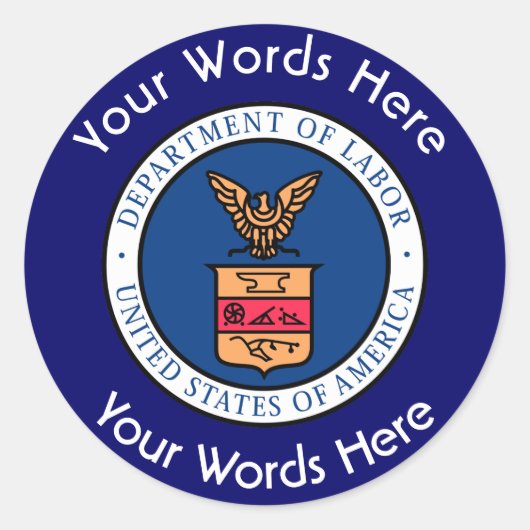 US Department of Labor DOL Custom Sticker (Voorkant)