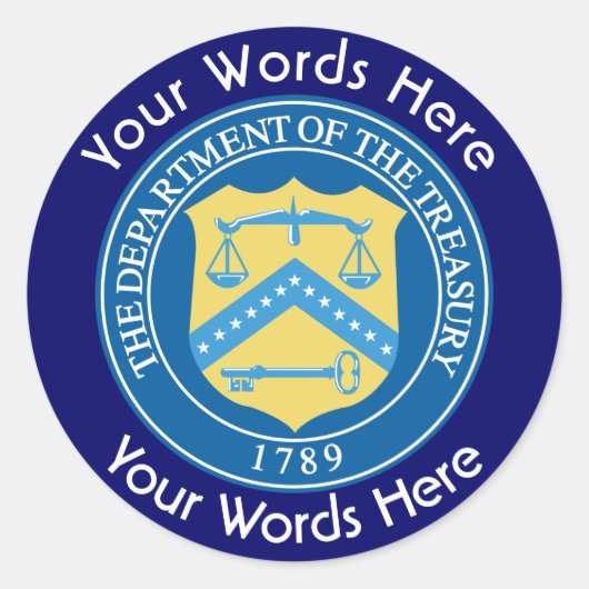 US Department of the Treasury Custom Sticker (Voorkant)