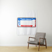 US Diplomatic Licence Bord Blank Wandkleed (In situ)
