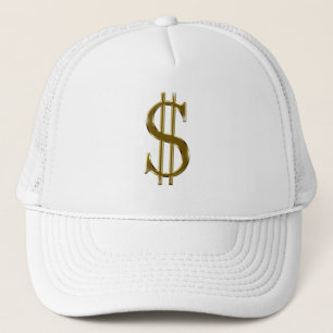 $ US-dollarteken goud Trucker Pet