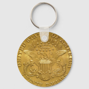 US Double Eagle Liberty Head Gold Coin $20 Sleutelhanger