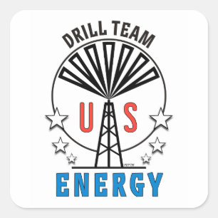 US Drill Team Vierkante Sticker