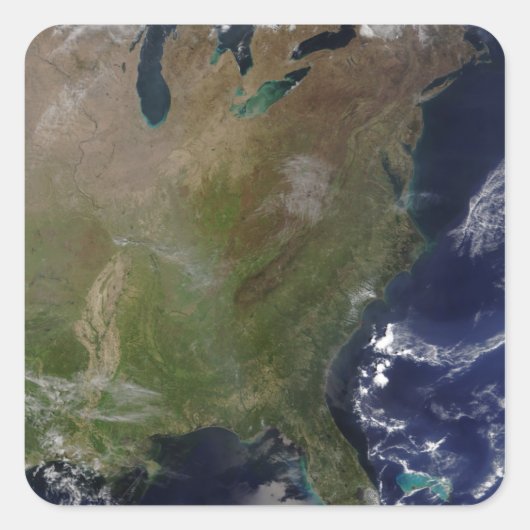 US East Coast 2 Vierkante Sticker (Voorkant)