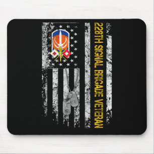 US Flag 228th Signal Brigade Militaire Vintage Vet Muismat