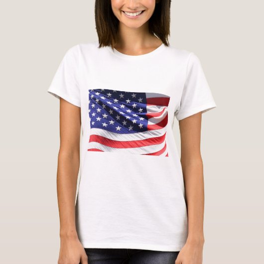 US Flag BAckground T-shirt (Voorkant)