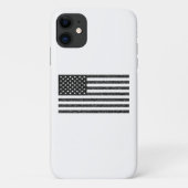 US Flag Black en White Retro Case-Mate iPhone Case (Achterkant)