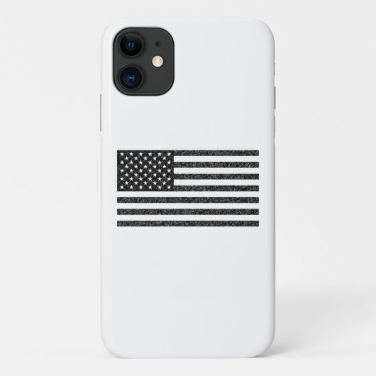 US Flag Black en White  Retro Case-Mate iPhone Case (Achterkant)