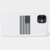 US Flag Black en White  Retro Case-Mate iPhone Case (Achterkant (horizontaal))