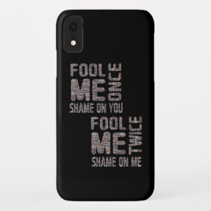 US Flag Black en White Retro iPhone XR Hoesje