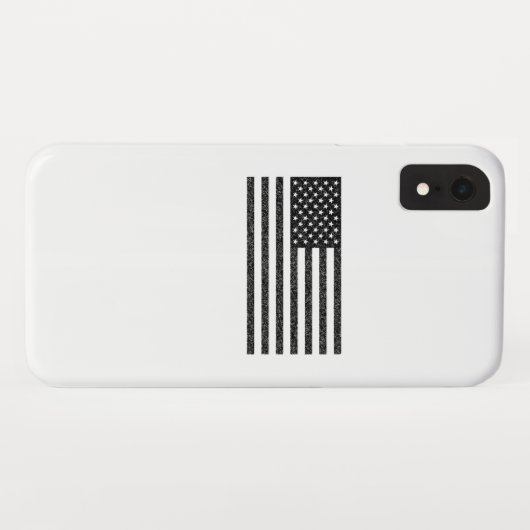 US Flag Black en White  Retro Case-Mate iPhone Case (Achterkant (horizontaal))