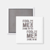 US Flag Black en White  Retro Magneet (Voorkant / Achterkant)