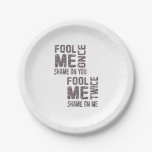 US Flag Black en White  Retro Papieren Bordje