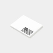 US Flag Black en White Retro Post-it® Notes (Schuin)