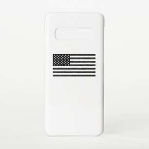 US Flag Black en White  Retro Samsung Galaxy S10 Hoesje