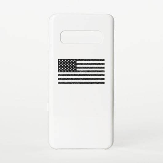 US Flag Black en White  Retro Samsung Galaxy Hoesje (Achterkant)