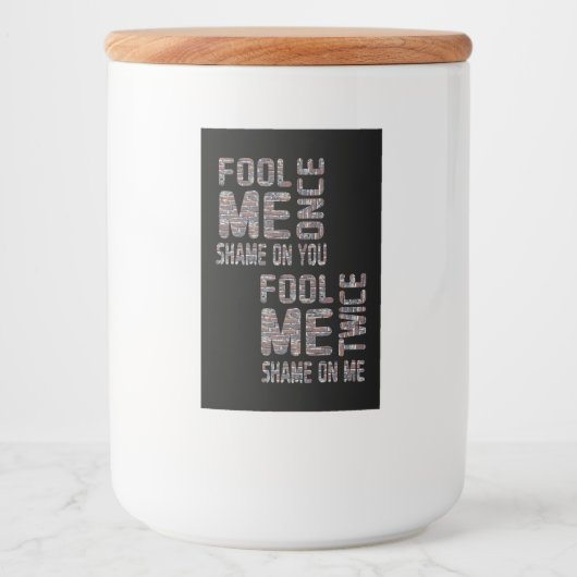 US Flag Black en White Retro Voedselcontainer Etiket (Voorkant)