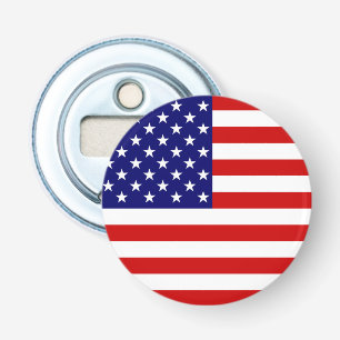 US Flag Bottle Open Round Button Flesopener