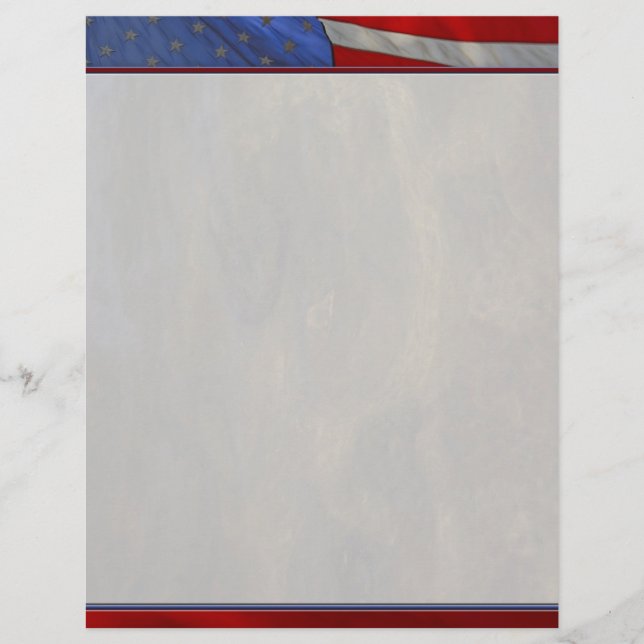 US Flag Briefpapier Letterhead (Voorkant)