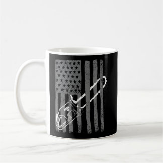 Us Flag Chainzaag Woodarbeider Logger Koffiemok