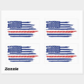 US Flag Cycling Rechthoekige Sticker (Vel)