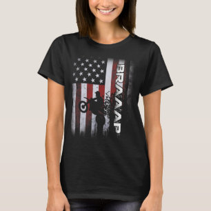 US Flag Dirt Bike Motorcycle Bike Moto Braap Moto T-shirt