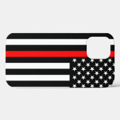 US Flag Dunne Rode Lijn Symbolisch op een Case-Mate iPhone Case (Achterkant (horizontaal))
