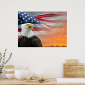 US Flag Eagle Poster (Keuken)