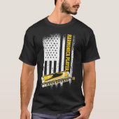 US Flag Harmonica Player T-shirt (Voorkant)