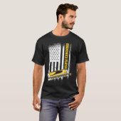 US Flag Harmonica Player T-shirt (Voorkant volledig)