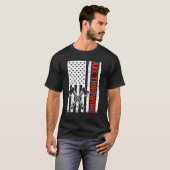 US Flag Hatchet Axe Throwing T-shirt (Voorkant volledig)