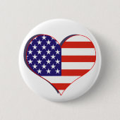 US Flag Heart Button (Voorkant)