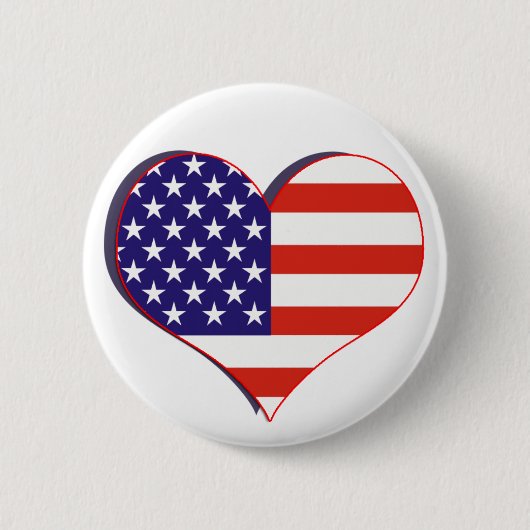 US Flag Heart Button (Voorkant)