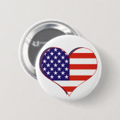 US Flag Heart Button (Voorkant /achterkant)