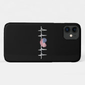 US Flag Heartbeat ECG Electrocardiografie Case-Mate iPhone Case (Achterkant (horizontaal))
