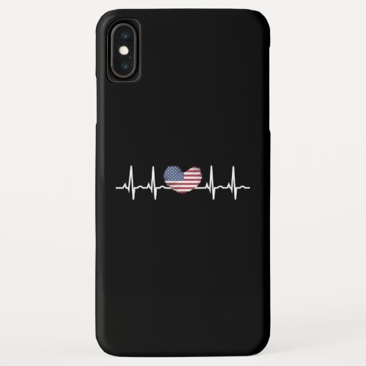US Flag Heartbeat ECG Electrocardiografie Case-Mate iPhone Case (Achterkant)