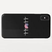 US Flag Heartbeat ECG Electrocardiografie Case-Mate iPhone Case (Achterkant (horizontaal))