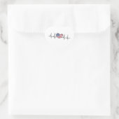 US Flag Heartbeat ECG Electrocardiografie Hart Sticker (Tas)