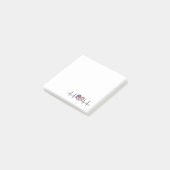 US Flag Heartbeat ECG Electrocardiografie Post-it® Notes (Schuin)