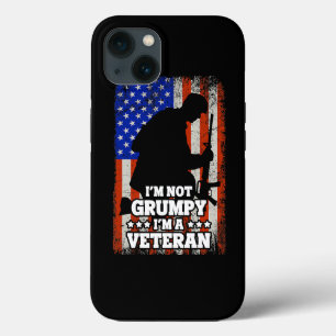 US Flag Im niet Grumpy im a Veteran 116 iPhone 13 Hoesje