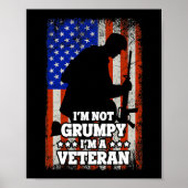 US Flag Im niet Grumpy im a Veteran 116 Poster (Voorkant)