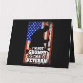 US Flag Im not Grumpy im a Veteran 116 Kaart (Achterkant)
