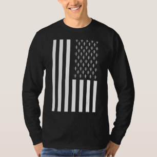 Us Flag Kayak Canoe Outdoorsport Patriotic Kayake T-shirt