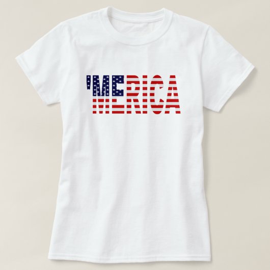 US Flag 'MERICA Shirt (Design voorkant)
