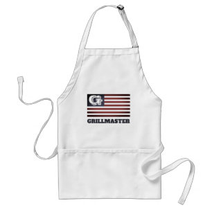 US flag monogram GrillMaster BBQ apron for men Standaard Schort