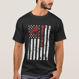 US Flag Native American Day Shirt Geweldige T-shir