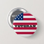 US Flag Patriotic Veteran USA Pin Button (Voorkant /achterkant)