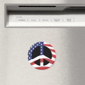 US Flag Peace Sign Magnet Magneet (Insitu (Vaatwasser))