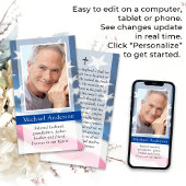 US Flag Photo Memorial Prayer Kaart