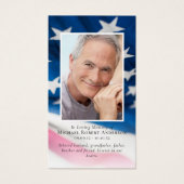 US Flag Photo Memorial Prayer Kaart (Voorkant)