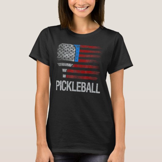 US Flag Pickleball Player Paddleball Lover_1 T-shirt (Voorkant)